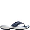 CLARKS WOMENS FLAT STRAP SANDAL - NAVY